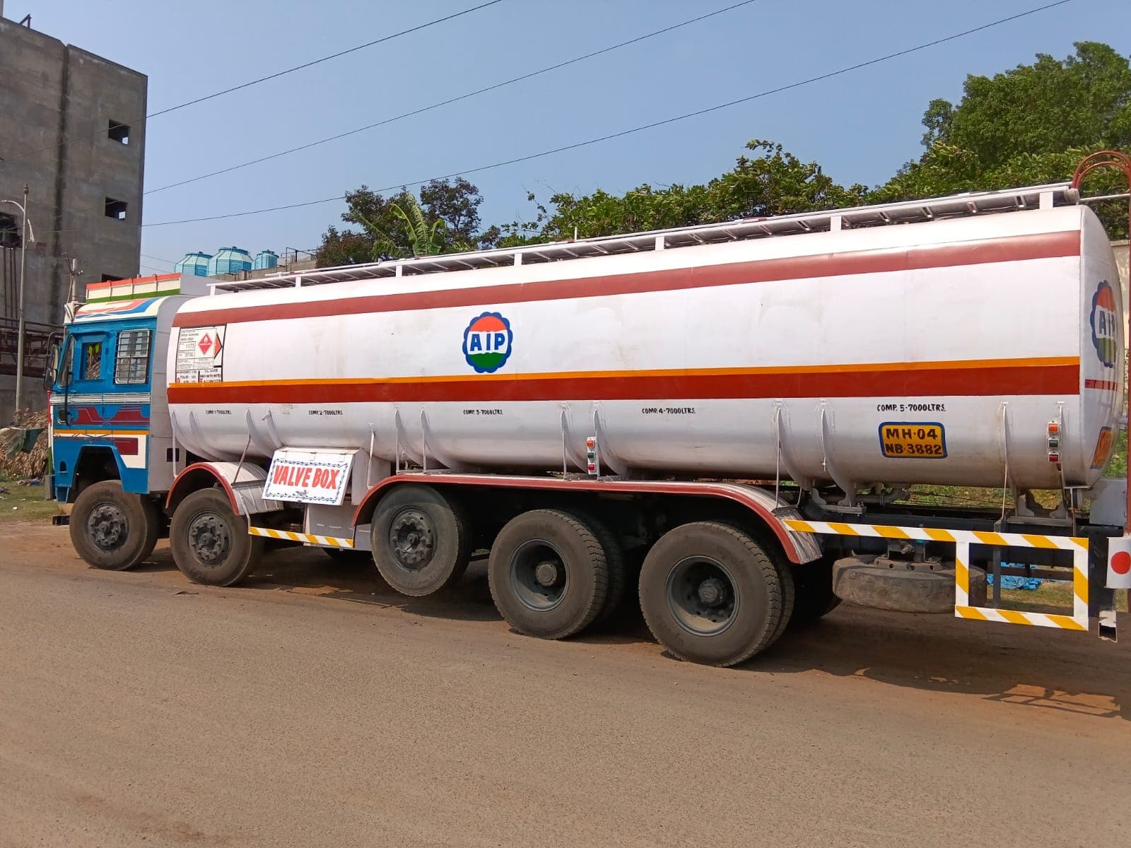 Shree Maruti liquid tanker at the yard